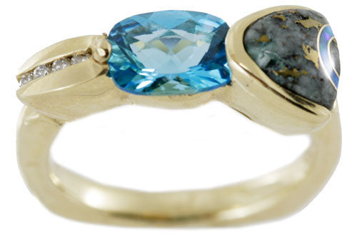 14kt Gold Mohawkite Ring