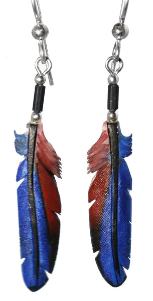 Macaw | Bone Feather Earrings