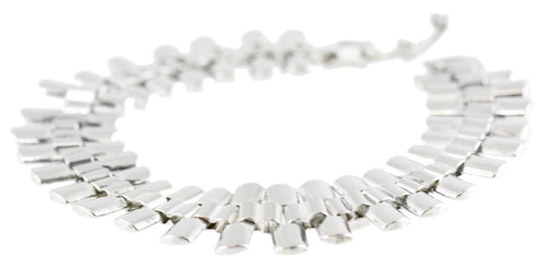 Necklace, Earrings, and Bracelet Set - Sterling Silver Plated