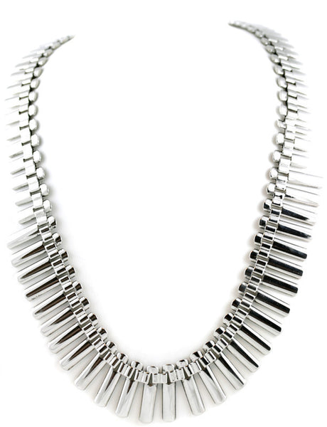 Necklace, Earrings, and Bracelet Set - Sterling Silver Plated