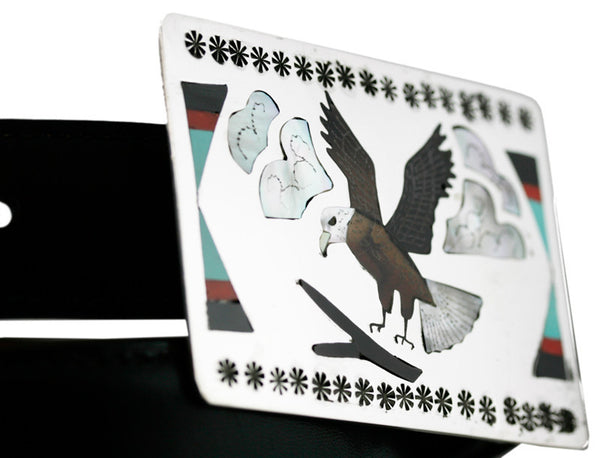 Zuni Bolo and Buckle Set - Sterling Silver