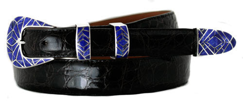 GL Miller Lapis 1" Ranger Belt Buckle Set