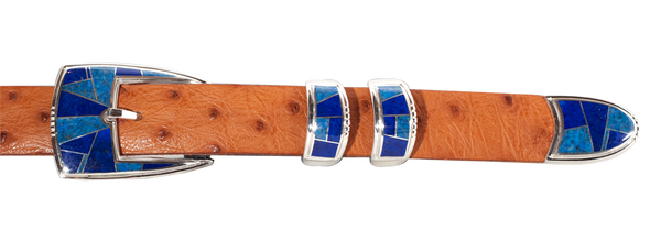 Supersmith Denim & Dark Lapis 1" Inlaid Ranger Belt Buckle