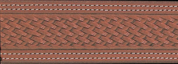 Russet Basket Hand Tooled Leather Belt