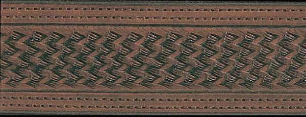 Chocolate Basket Hand Tooled Leather Belt