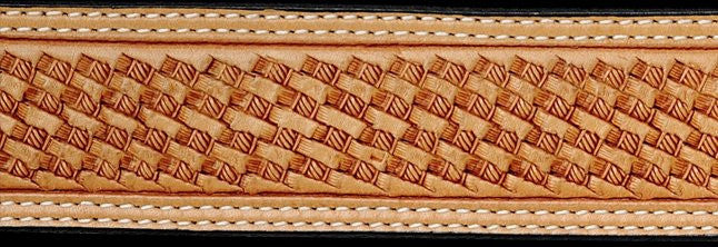 Natural Oiled Basket Hand Tooled Leather Belt_copy_3