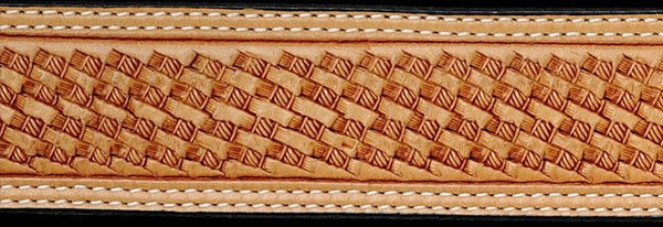 Natural Oiled Basket Hand Tooled Leather Belt_copy_3