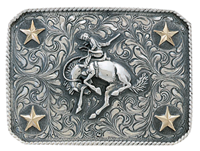Vogt Silversmiths Roundup 3 1/2" Trophy Belt Buckle