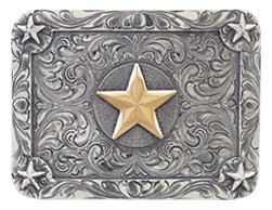 Vogt Silversmiths Channel Star Trophy 3" Belt Buckle