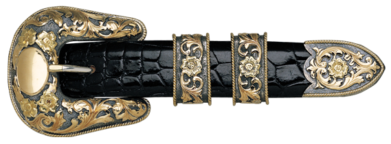 Vogt Silversmiths 1" Chet Vogt Rope Edge Sorrel Belt Buckle