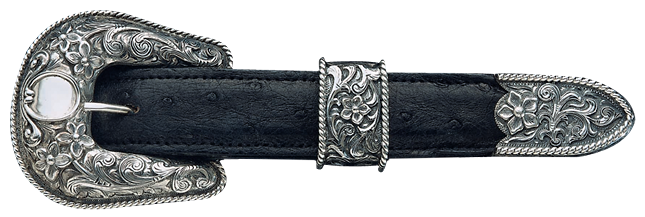 Vogt Silversmiths 1" Chet Vogt Old Hollywood Belt Buckle