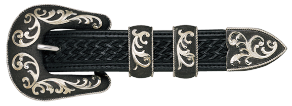 Vogt Silversmiths 1" Black River Belt Buckle