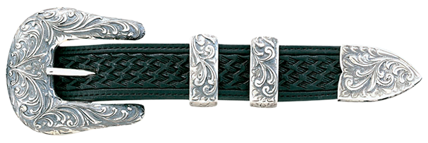 Vogt Silversmiths 1" Silver Prarie Belt Buckle