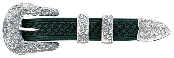 Vogt Silversmiths 1" Silver Prarie Belt Buckle