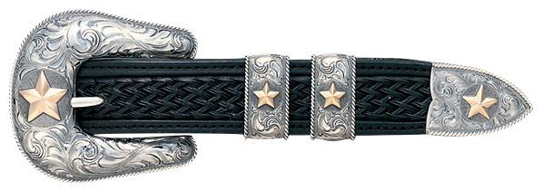 Vogt Silversmiths 1" Gold Trailboss Belt Buckle