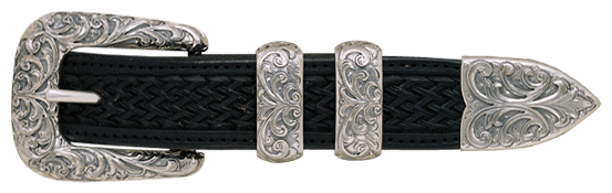 Vogt Silversmiths 1" Sculpted New Yorker Belt Buckle