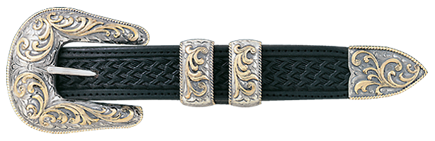 Vogt Silversmiths 1" Gold River Belt Buckle