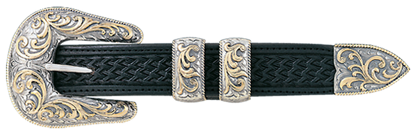 Vogt Silversmiths 1" Gold River Belt Buckle