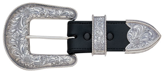 Vogt Silversmiths 1 1/2" Rope Edge Rancher Buckle