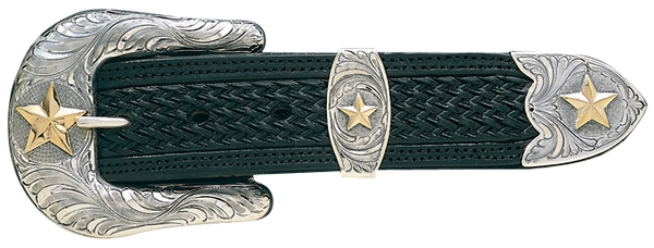 Vogt Silversmiths 1 1/2" Pecos Gold Star Buckle
