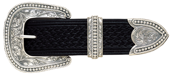 Vogt Silversmiths 1 1/2" Beaded Mesquite Buckle