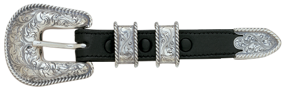 Vogt Silversmiths 3/4" Rope Edge Cow Boss Belt Buckle