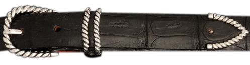 Alexander Kalifano Sterling Silver 1" Rope Belt Buckle