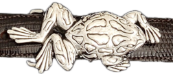 Alexander Kalifano Sterling Silver 1" Frog Belt Buckle