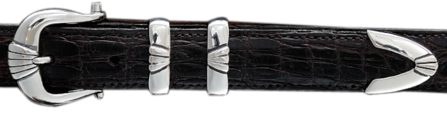 Alexander Kalifano Sterling Silver 1" Tuscano Belt Buckle