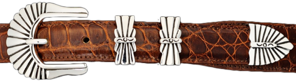 Alexander Kalifano Sterling Silver 1" Shasta Belt Buckle
