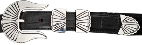 Alexander Kalifano Sterling Silver 1" Salado Buckle