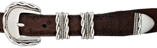 Alexander Kalifano Sterling Silver 1" Western Belt Buckle