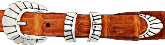 Alexander Kalifano Sterling Silver 1" Tahoe Belt Buckle