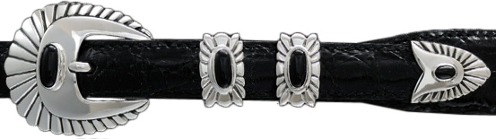 Alexander Kalifano Onyx 3/4" Chief Belt Buckle