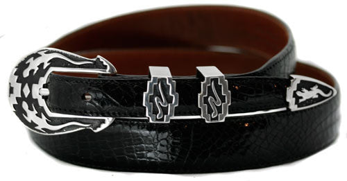 Navajo Sterling Silver 3/4" Lizard Ranger Belt Buckle
