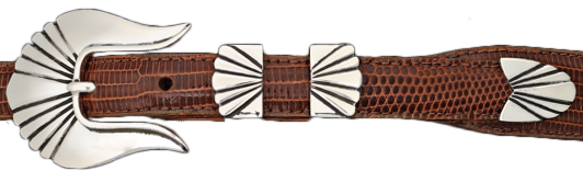 Alexander Kalifano Sterling Silver 3/4" Adobe Belt Buckle