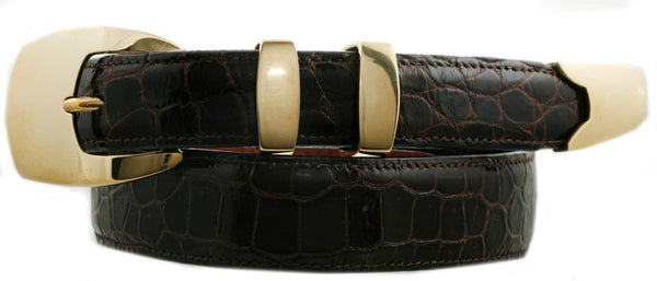 Alexander Kalifano Yellow Brass 1" Smooth Belt Buckle