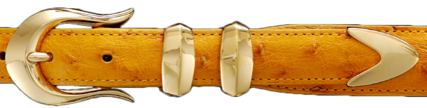 Alexander Kalifano 18kt Gold Plated 1" Pima Belt Buckle