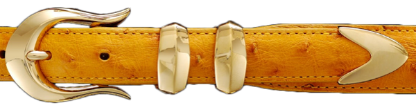 Alexander Kalifano 18kt Gold Plated 1" Pima Belt Buckle
