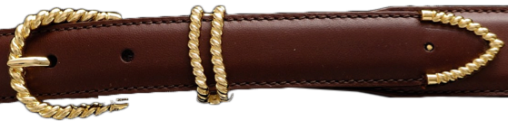 Alexander Kalifano 18kt Gold Plated 1" Rope Belt Buckle