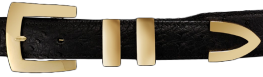 Alexander Kalifano 18kt Gold Plated 1" Plains Belt Buckle