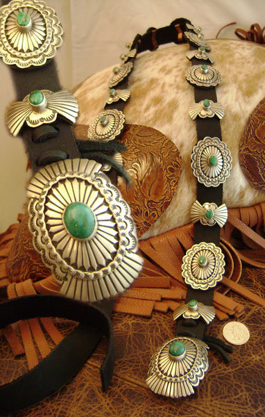 Turquoise Inlaid Concho Belt