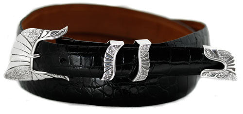 Navajo Sterling Silver 1" intricate Ranger Belt Buckle