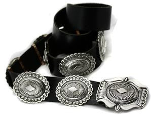 Sterling Silver 9 Concho Belt