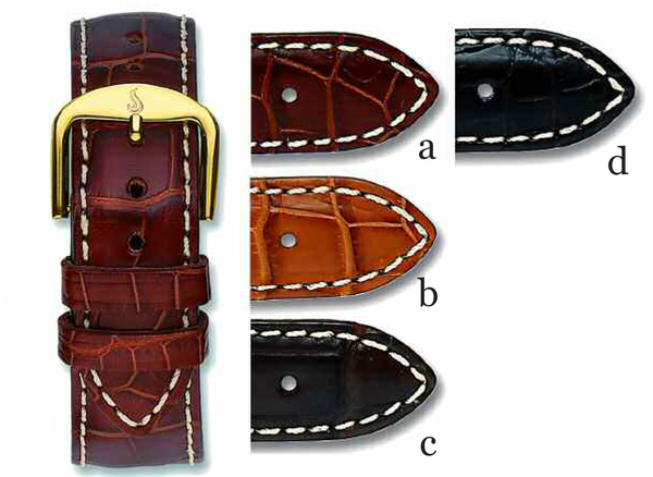 Louisiana Genuine Padded Matte Alligator Bands