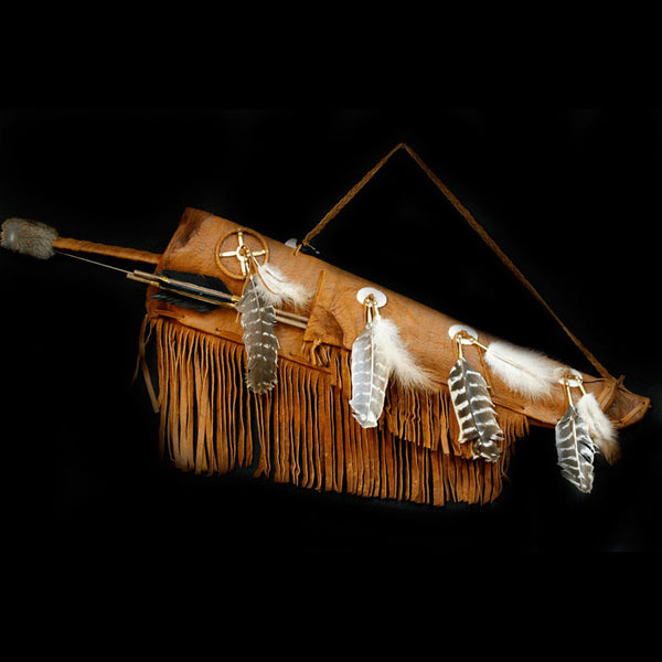 Navajo Buckskin Bow, Arrow, Quiver