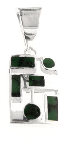 Inlaid Sterling Silver Pendant