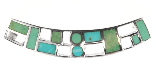 Inlaid Sterling Silver Pendant