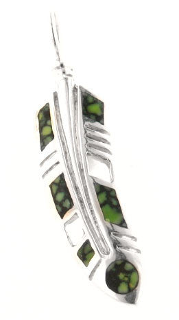 Inlaid Sterling Silver Pendant