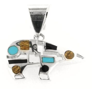 Inlaid Sterling Silver Pendant